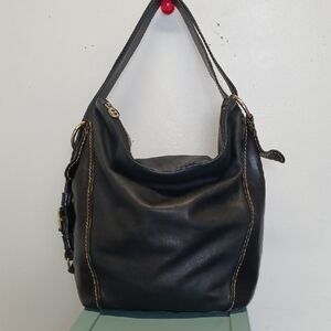 Marino Orlandi Black Leather Hobo Bag